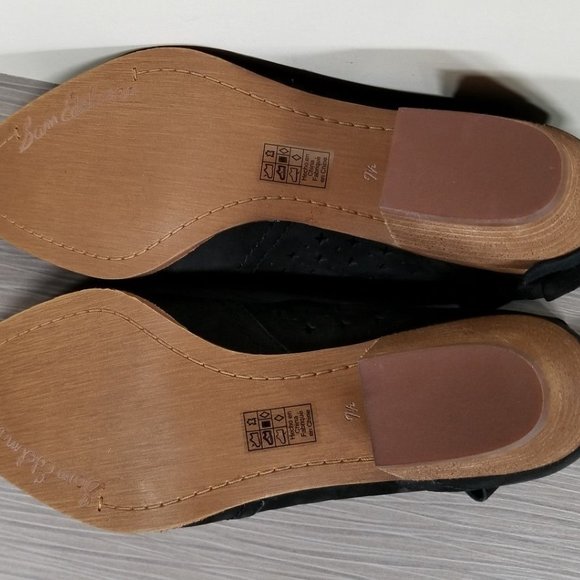 Sam Edelman Reynolds Block Heel Bootie, Black Nubuck, Womens Size 5 - Picture 9 of 9